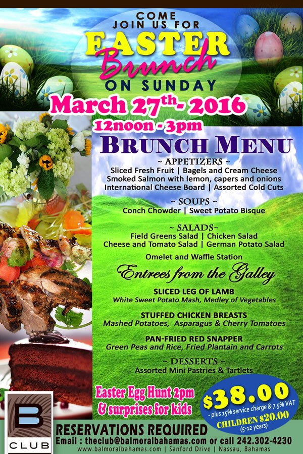 Easter Brunch countdown is on! Nassau / Paradise Island, Bahamas